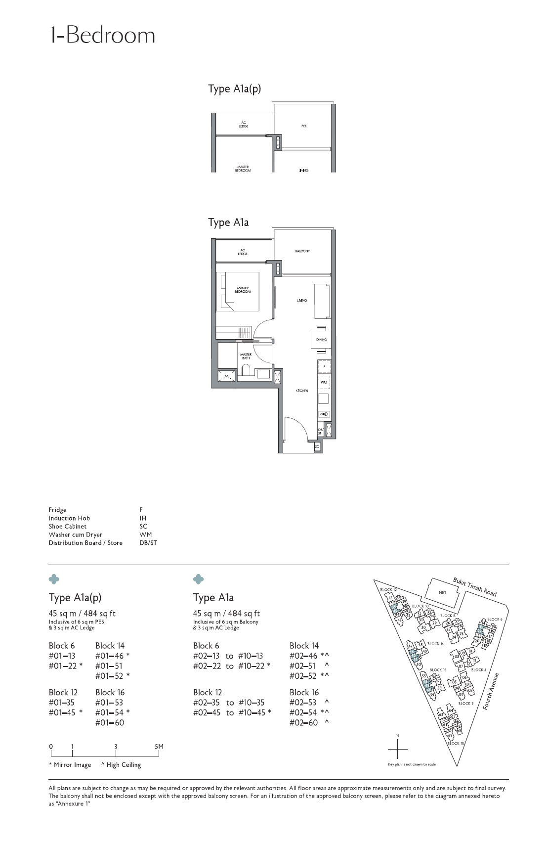 Fourth Avenue Residences 1 Bedroom Floor Plan 2