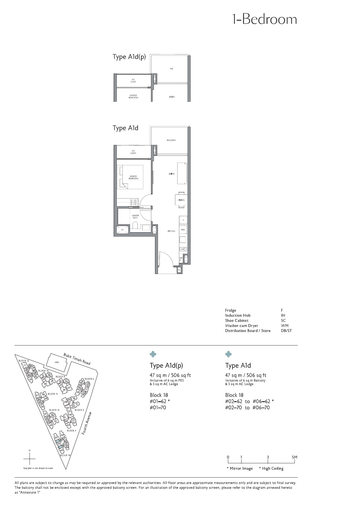 Fourth Avenue Residences 1 Bedroom Floor Plan 7