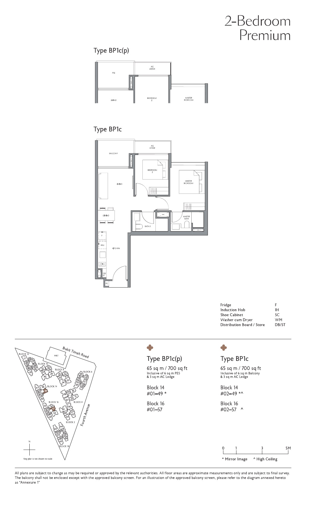 Fourth Avenue Residences 1 Bedroom Floor Plan 15
