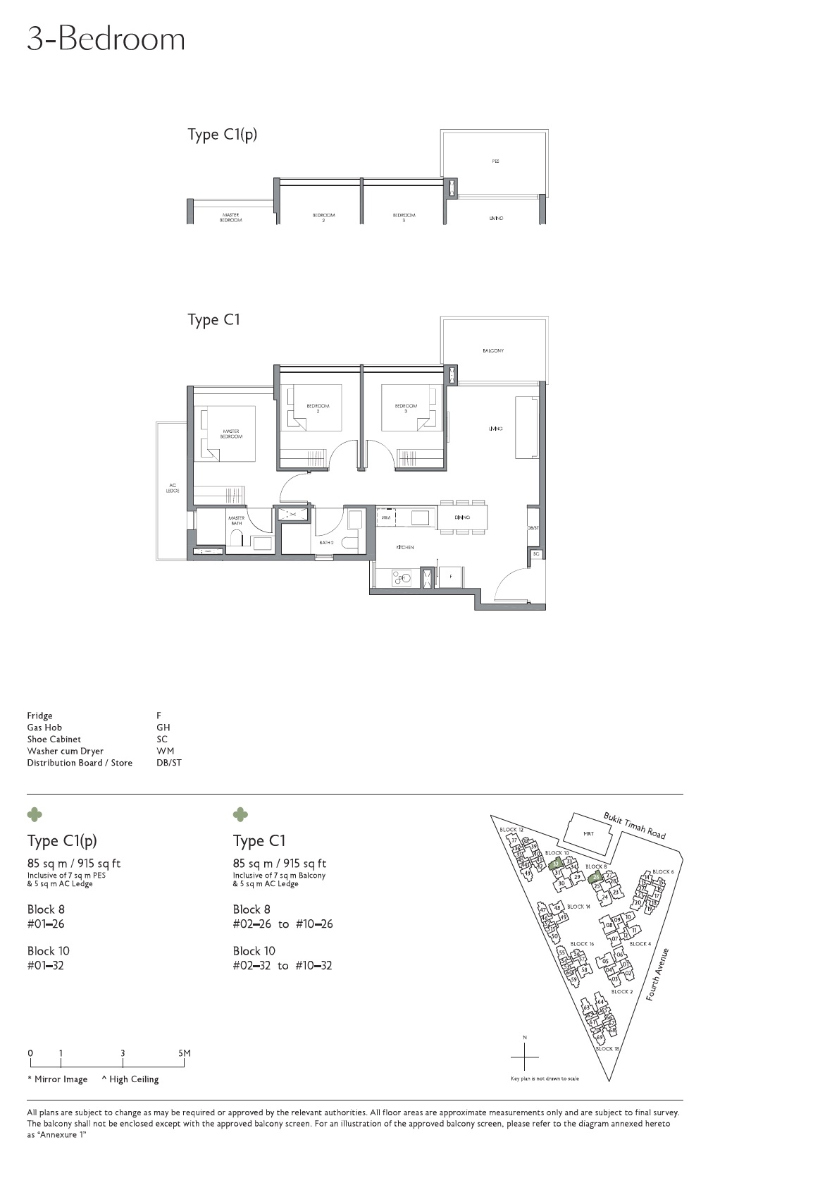 Fourth Avenue Residences 1 Bedroom Floor Plan 17