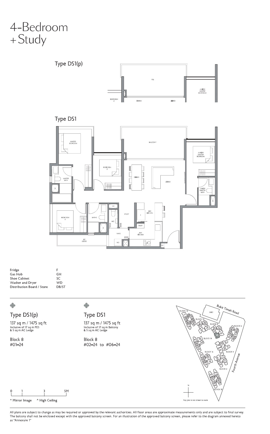 Fourth Avenue Residences 1 Bedroom Floor Plan 22
